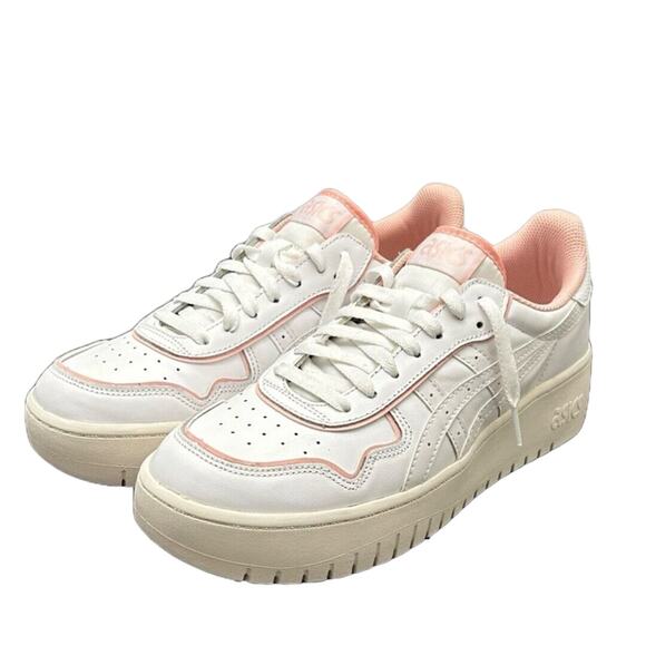 Asics Japan S PF Casual Leather Shoe White/Frosted Rose Women’s Size 10.5 NEW - Picture 3 of 7